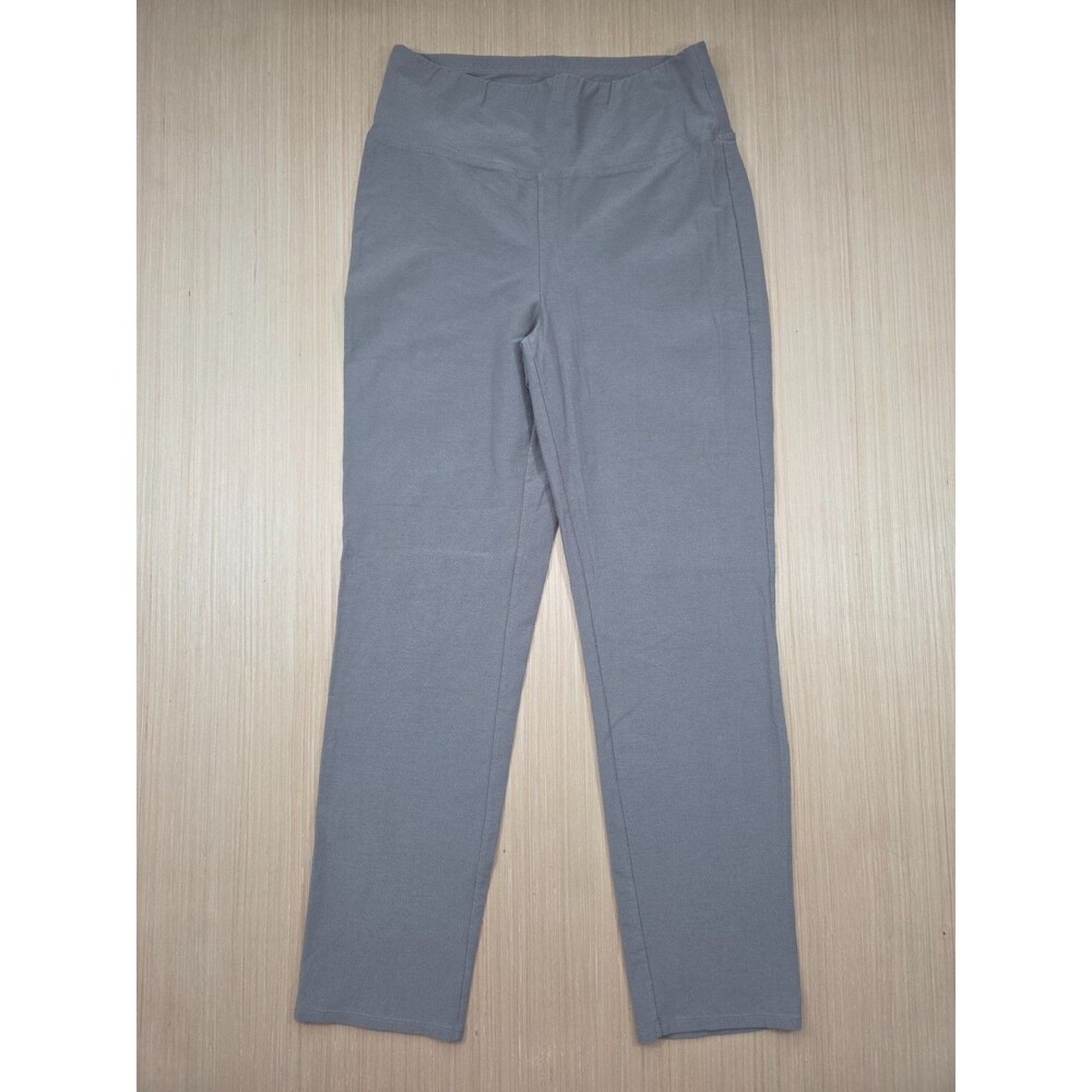 Eileen Fisher Womens XS Light Gray Washable Stretch Crepe Ankle Pull-on Pants